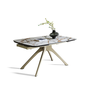 <span class=keywords><strong>Tavolo</strong></span> <span class=keywords><strong>da</strong></span> <span class=keywords><strong>Pranzo</strong></span> Allungabile Stile Nordico con Piano <span class=keywords><strong>in</strong></span> Ceramica Laminata <span class=keywords><strong>da</strong></span> 3mm e <span class=keywords><strong>Vetro</strong></span> Temperato <span class=keywords><strong>da</strong></span> 8mm a Prezzo d'Ingrosso - Product Image 3