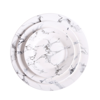Porzellan-Keramikteller für den Hausgebrauch mit Marmormuster, Spülmaschinen- und Mikrowellenfest, Lebensmittelsicheres Geschirr