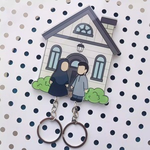 Porte-clés personnalisé en acrylique pour couple musulman, organisateur <span class=keywords><strong>de</strong></span> clés, aimant <span class=keywords><strong>de</strong></span> réfrigérateur islamique, cadeau <span class=keywords><strong>de</strong></span> mariage pour jeunes mariés musulmans - Product Image 3