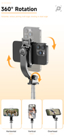 Mini Treppiede Wireless Personalizzato per Selfie con Rotazione a 360°, Supporto Pieghevole Portatile per Smartphone, Ideale per Viaggi e Streaming Live