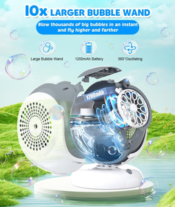 Regalos para Niños y Niñas, Juguetes Auto 360 °   Rotación 75 °   Máquina <span class=keywords><strong>de</strong></span> Burbujas Recargable con 10 Varitas Grandes y Rango <span class=keywords><strong>de</strong></span> Inclinación Ajustable para Niños - Product Image 3
