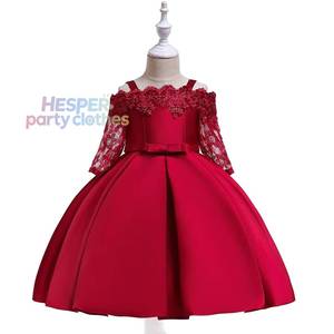 Nuevo Vestido de Princesa HP para Niñas, con Hombros Descubiertos, Encaje, Manga Larga, Elegante, para Cumpleaños, Desfiles, Actuaciones - Product Image 1