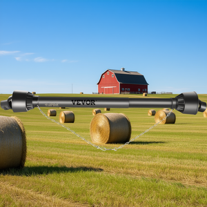 Eje de transmisión Vevor para tractor, 1-3/8 pulgadas, 6 estrías, acabado negro, para desbrozadora rotativa, extremos de implementos de 43 a 61 pulgadas - Product Image 2