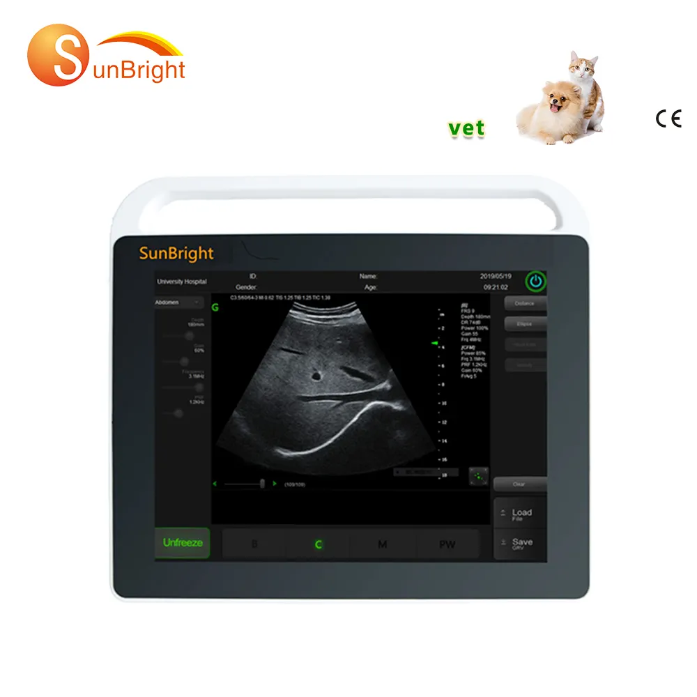 Macchina ad ultrasuoni popolare della clinica degli animali dell'attrezzatura ultrasonica medica di sanità degli animali domestici