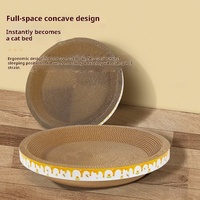 Planche à gratter pour chat en forme de dessin animé, intégrée, résistante à l'usure, avec micro-couche anti-griffures, extra large, en carton ondulé, jouet pour chat, fournitures pour animaux de compagnie