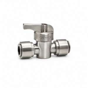 Vanne à boisseau sphérique droite en ligne SUS 316L sur mesure, raccord rapide 1/4" 3/8" pour filtre à eau RO, pièces et raccords de <span class=keywords><strong>purificateur</strong></span> - Product Image 1