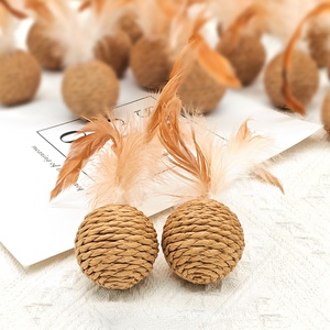 Jouet <span class=keywords><strong>pour</strong></span> <span class=keywords><strong>chat</strong></span> en sisal, baguette à plumes, outil d'auto-entretenissement <span class=keywords><strong>pour</strong></span> chatons et chats adultes, jouet à ressort <span class=keywords><strong>pour</strong></span> intérieur, jouet à lancer, vente en gros - Product Image 3