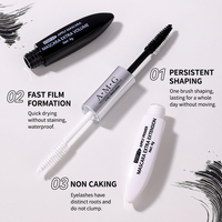 Mascara en fibres de soie 2 en 1, volume et longueur supplémentaires, longue tenue, imperméable, séchage rapide, avec tube à double extrémité pour un look naturel
