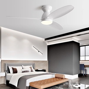 Nordic Style <b>Ceiling</b> Fan <b>Light</b> With Led Fixed Blade Flush Mount For Living Room Bedroom - Product Image 3