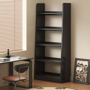 Floor-standing <b>storage</b> rack, trapezoidal display <b>cabinet</b>, black minimalist style, household <b>cabinet</b>, simple multi-level <b>storage</b> - Product Image 2
