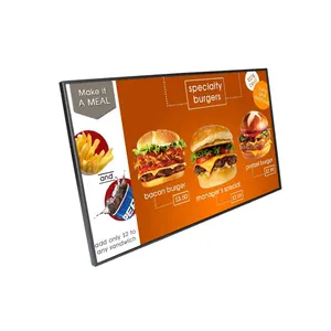 Astouch 49 inch 8mm bezel digital menu board wall mount advertising display for Burger king