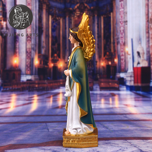 8 pouces Ange de Saint-Gall Statue Résine Ange Sculpture Décoration Ange de Saint-Gall sur Base Figurine Cadeau Religieux - Product Image 4