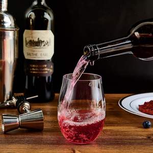 <span class=keywords><strong>Verre</strong></span> à vin sans pied <span class=keywords><strong>en</strong></span> <span class=keywords><strong>plastique</strong></span> PET incassable de 16 oz, personnalisé, avec bord doré, <span class=keywords><strong>réutilisable</strong></span>, sans BPA, écologique, pour les fêtes - Product Image 4