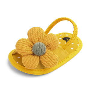 Haute qualité pur coton bébé été chaussures d'intérieur semelle souple fleur sandales <span class=keywords><strong>pour</strong></span> <span class=keywords><strong>nouveau</strong></span>-nés en gros bébé pantoufles - Product Image 2