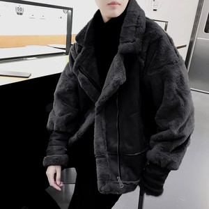 Les vêtements d'hiver en cuir coréen pour hommes sont épissés avec de la laine d'agneau et de la fourrure et les vestes et vestes rembourrées pour hommes sont rembourrées Wit - Product Image 1