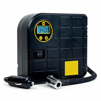 Compresseur d'air numérique compact 12V avec manomètre pour gonflage rapide des pneus de petite voiture, idéal pour les urgences routières
