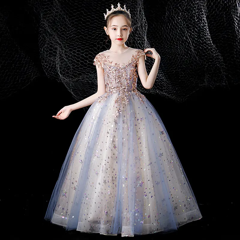 Girl Dress Princess flower girl dress summer Birthday Princess Prom Designs Teenager Prom Dress