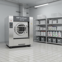 Meilleure laveuse-essoreuse industrielle entièrement automatique en acier inoxydable de 70 kg, machine à laver commerciale pour hôtels