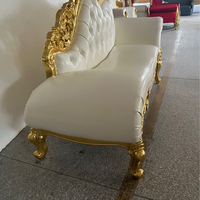Chaise longue baroque deux places en tissu capitonné pour hôtel, villa, bureau à domicile, usage commercial, cabine photo de mariage – Amérique du Nord