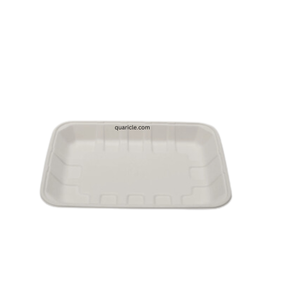 Plateau de service rectangulaire intelligent 2D durable en bagasse de canne à sucre, écologique et étanche, pour des besoins de restauration polyvalents - Product Image 6