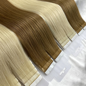 เทปต่อผมคุณภาพสูง ผมแท้แบบ Remy Virgin  ขนาด 24 26 นิ้ว เกรด 10A สีบลอนด์ ผมยาวแบบเทปต่อ - Product Image 1