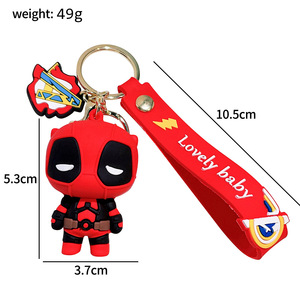 Porte-clés en silicone édition Q mignonne style anime pour Spiderman, Iron Man, Batman, Super-héros, Gardiens de la Galaxie, non toxique - Product Image 5