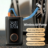 Nouveau compresseur d'air portable sans fil 12V pour voiture, manomètre numérique, arrêt automatique ABS, moniteur de pression des pneus, lumière d'urgence