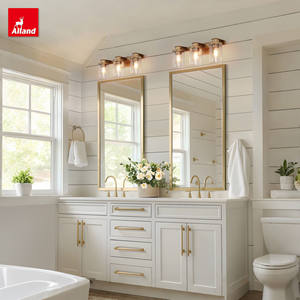 Mueble de Baño Moderno de Alta Gama Alland con Doble Lavabo, Gabinete de Pie con Acabado Lacado y Desagüe de Cobre - Product Image 2