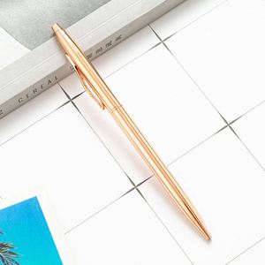 Bolígrafos de Gel de Lujo Personalizados y Económicos, Grabados con Láser, en Oro Rosa, con Tinta Azul/Roja, Bolígrafos Delgados de Plástico para Oficina y Escuela, Promocionales - Product Image 3