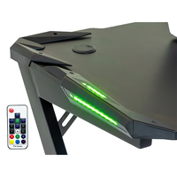 Dernier bureau d'ordinateur LED RVB Table de jeu Bureau d'ordinateur de bureau en bois