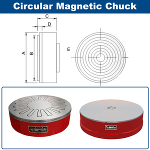Mandrins électromagnétiques concentriques X21, <span class=keywords><strong>mandrin</strong></span> magnétique circulaire, stabilisé magnétiquement pour rectifieuses de surface - Product Image 2