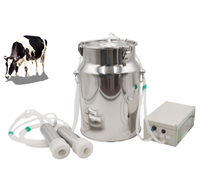 14L Portable entièrement automatique utilisé dans l'industrie animale de la volaille vaches laitières chèvre mouton machine à lait pulsation vache machines à traire