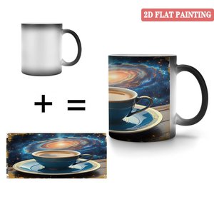 Mug Magique Révélateur de Chaleur pour les Fêtes, 11 oz, en Céramique Noire Givrée, Tasse Activée par la Chaleur - Product Image 4