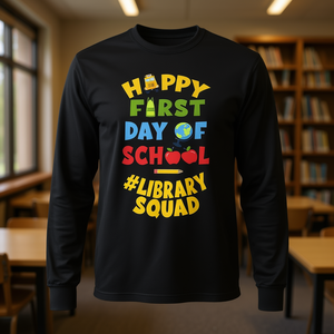 Maglietta a maniche lunghe Happy First Day Of School Library Squad - Product Image 3