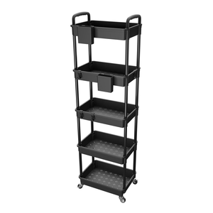 <b>Slim</b> Rolling <b>Storage</b> Cart with Wheels ExpandableNarrow Space Organizer Adjustable Utility Rack for Kitchen Bathroom Laundry Room - Product Image 1