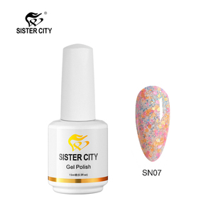 Esmalte de Uñas en Gel UV Estilo Francés con Efecto Copo de Nieve, No Tóxico, Ecológico, Diseño de Arte de Uñas para Salón y Uso Doméstico, Botella de 15 ml - Product Image 3