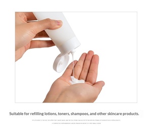 Wholesale 30ml 60ml 100ml HDPE Frost Oval <strong>Plastic</strong> <strong>Squeeze</strong> <strong>Bottles</strong> for Skin Care Serum Lotion Shampoo Silk Screen Printing - Product Image 6