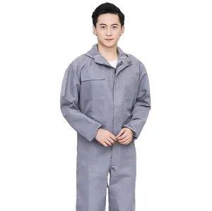 Men's Comfortable and Breathable Long Sleeve Waterproof Jumpsuit Painted Hooded Dust-Proof Workwear for Farm Breeding uniform