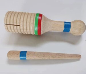 Vente en gros de hochets en bois à tube sonore unique, instrument de percussion Orff pour l'éducation musicale et les spectacles - Product Image 6
