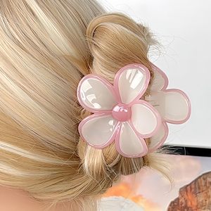 Pinza de Pelo con Forma de Flor de Cinco Pétalos en Color Jelly Dulce para Mujer, Pinza de Pelo Popular para el Verano - Product Image 3