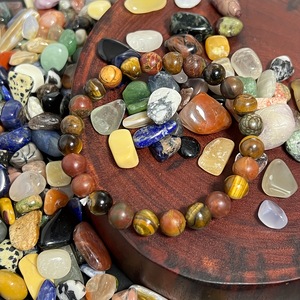 New Tiger Eye Stone Release Stress Attrac Boa Sorte Cura Elastic Pulseira Frisada Colorida para Presente Da Jóias - Product Image 2