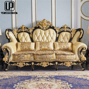 Hand-Carved Solid Wood Pattern Midcentury Modern Apartment &amp; Villa Customizable <strong>Small</strong> <strong>Corner</strong> Velvet Sofas Covers 3 Seating <strong>Unit</strong> - Product Image 1