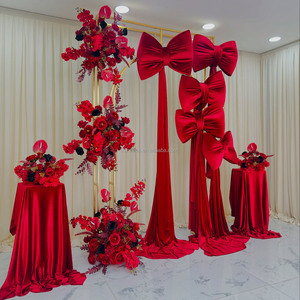 Đảng trang trí lớn cung hiển thị cửa sổ trang trí sang trọng màu đỏ nhung Khổng Lồ cung sự kiện đám cưới cung bối cảnh - Product Image 2