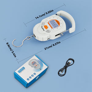 Balance de pêche numérique portable 60 kg 132 lb en ABS avec chargeur Tpce C pour bagages, chasse, voyage - Product Image 5