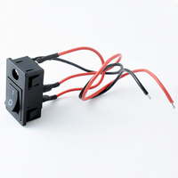 Connecteur CC 2-en-1 5,5x2,5/2,1 mm avec interrupteur LED 12V et prise d'alimentation CC LN-06