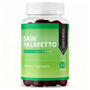 סוכריות גומי תומכות בבריאות הערמונית עם תמצית דקל ננסי למבוגרים, תוסף תזונה צמחי, 60 סוכריות גומי/בקבוק, <span class=keywords><strong>2</strong></span> סוכריות גומי למנה (OEM/ODM) - Product Image 1