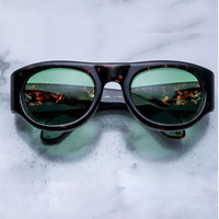 Montures de lunettes en acétate de tortue classique Mazzucchelli, fabriquées à la main en Italie