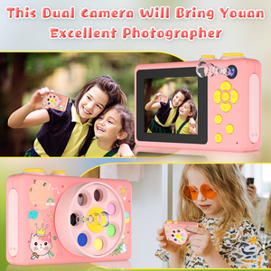 Cámara Digital Portátil para Niños con Lente Dual Giratoria 1080P, Cámara de Juguete con Luz de Relleno Integrada, Temporizador para Selfies, Regalo para Niños y Niñas - Product Image 4
