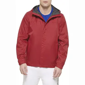 Herren Winter Outdoor Sport wind dichte Jacke Full Zip Stand Collar Lange Mode warme Jacken Kapuze rote Mäntel für den Menschen