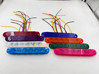 6 LED Notfall-Warnleuchte für LKW und PKW mit Gelb Rot Blau Weiß Verkehrslicht 12-24V DH-041 Modell Neu